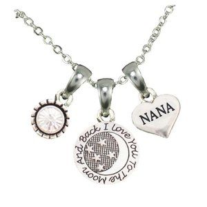 Nana Love You To The Moon Silver Chain Necklace